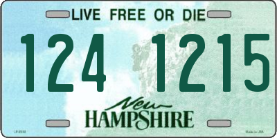 NH license plate 1241215
