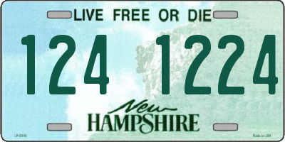 NH license plate 1241224