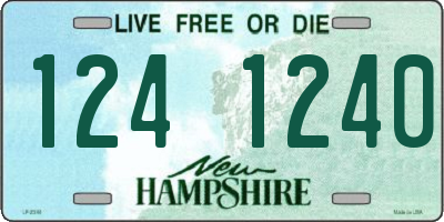 NH license plate 1241240