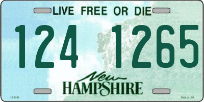 NH license plate 1241265