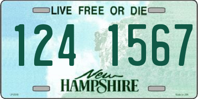 NH license plate 1241567