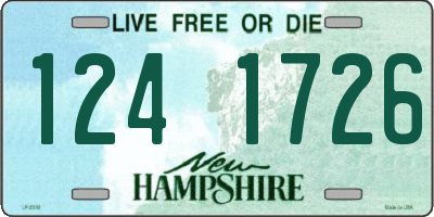 NH license plate 1241726