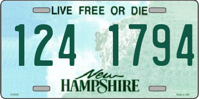 NH license plate 1241794
