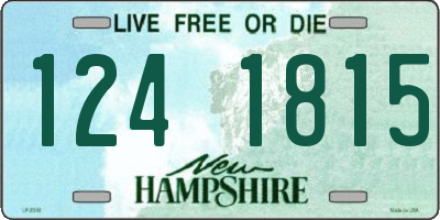 NH license plate 1241815