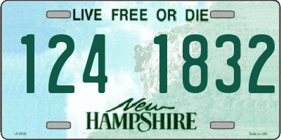 NH license plate 1241832