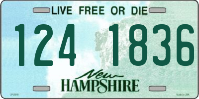 NH license plate 1241836