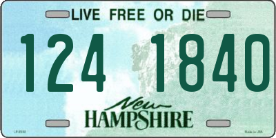 NH license plate 1241840