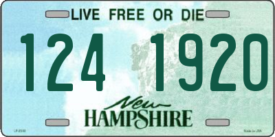 NH license plate 1241920