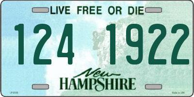 NH license plate 1241922