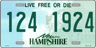 NH license plate 1241924