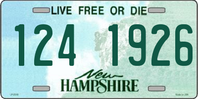 NH license plate 1241926