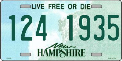 NH license plate 1241935