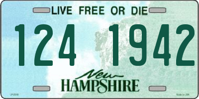 NH license plate 1241942
