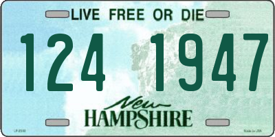 NH license plate 1241947