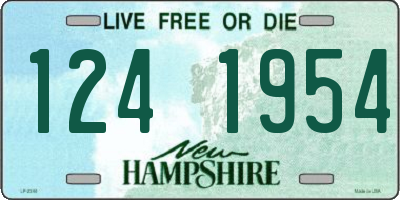 NH license plate 1241954