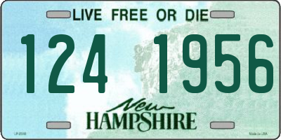 NH license plate 1241956