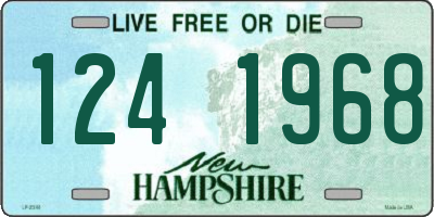 NH license plate 1241968