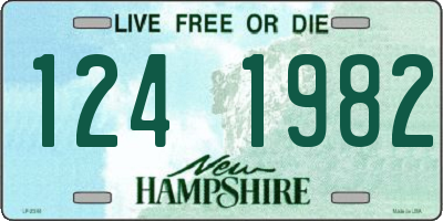 NH license plate 1241982