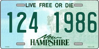 NH license plate 1241986