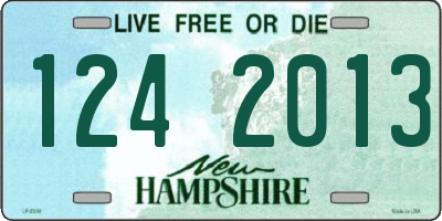 NH license plate 1242013