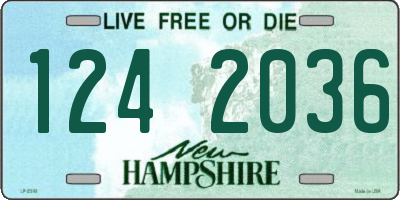 NH license plate 1242036