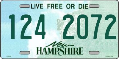 NH license plate 1242072