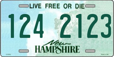 NH license plate 1242123