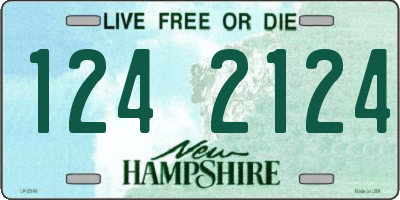 NH license plate 1242124