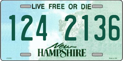 NH license plate 1242136