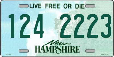 NH license plate 1242223