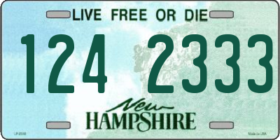 NH license plate 1242333
