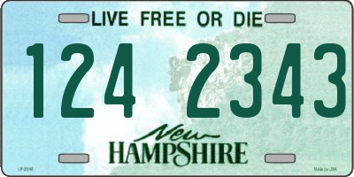 NH license plate 1242343