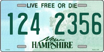 NH license plate 1242356