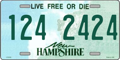 NH license plate 1242424