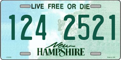 NH license plate 1242521