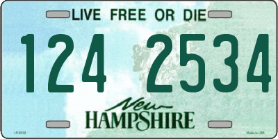 NH license plate 1242534