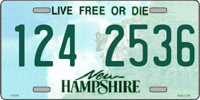NH license plate 1242536