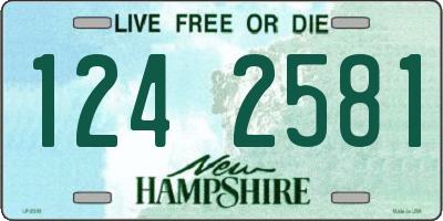 NH license plate 1242581