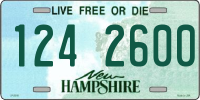 NH license plate 1242600