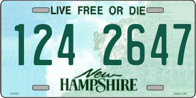NH license plate 1242647