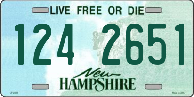 NH license plate 1242651