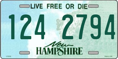 NH license plate 1242794