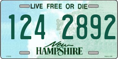 NH license plate 1242892