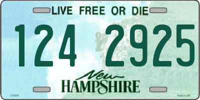 NH license plate 1242925