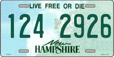 NH license plate 1242926