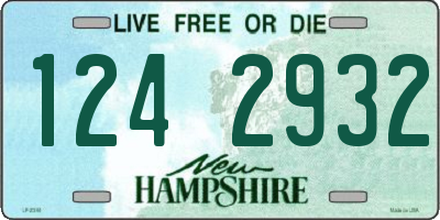 NH license plate 1242932