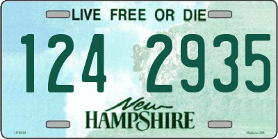 NH license plate 1242935