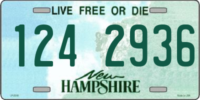 NH license plate 1242936