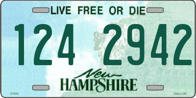 NH license plate 1242942