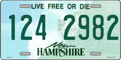 NH license plate 1242982